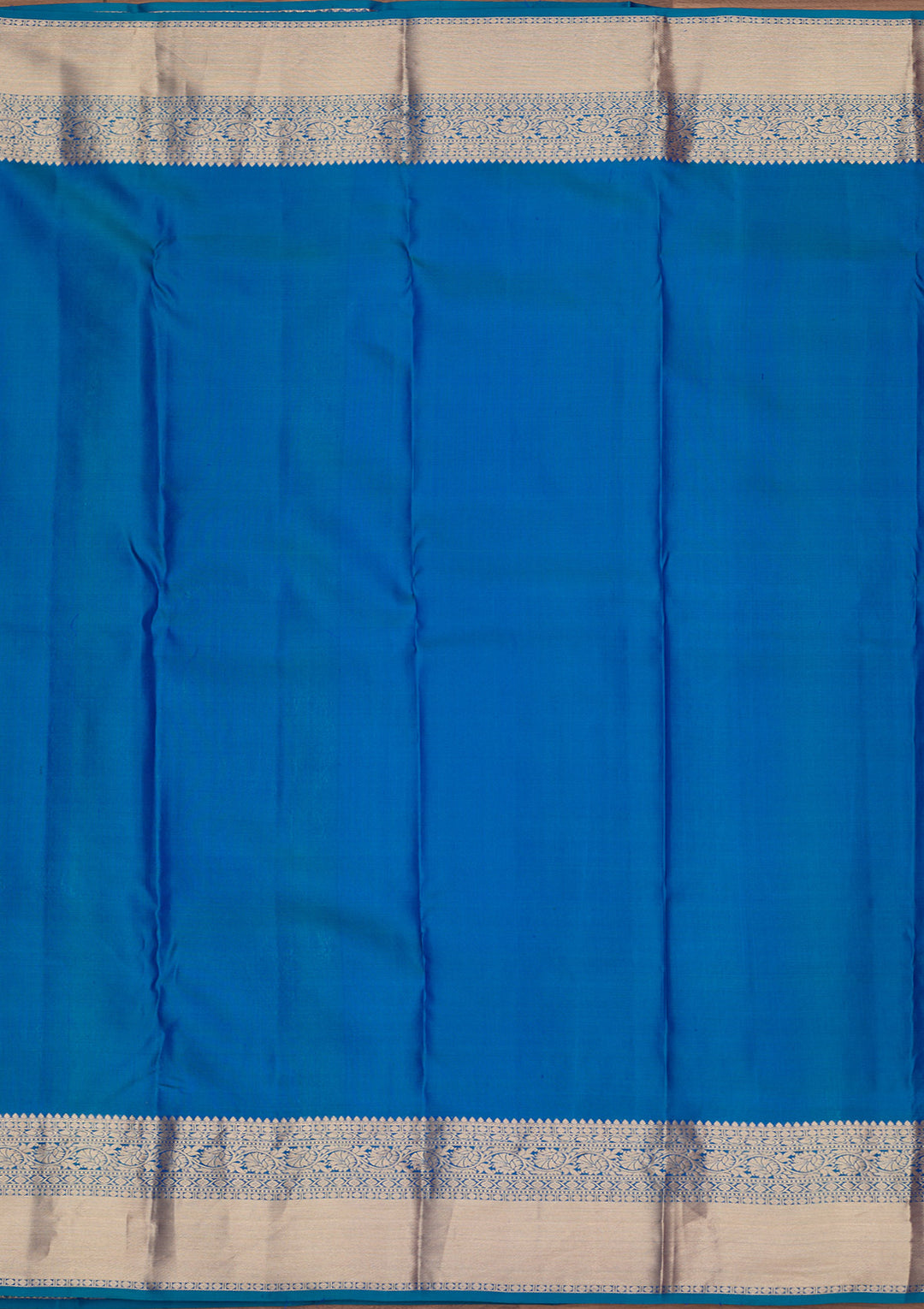 Royal Blue Pure Silk Jaal Zariwork Saree With Matching Blouse Piece