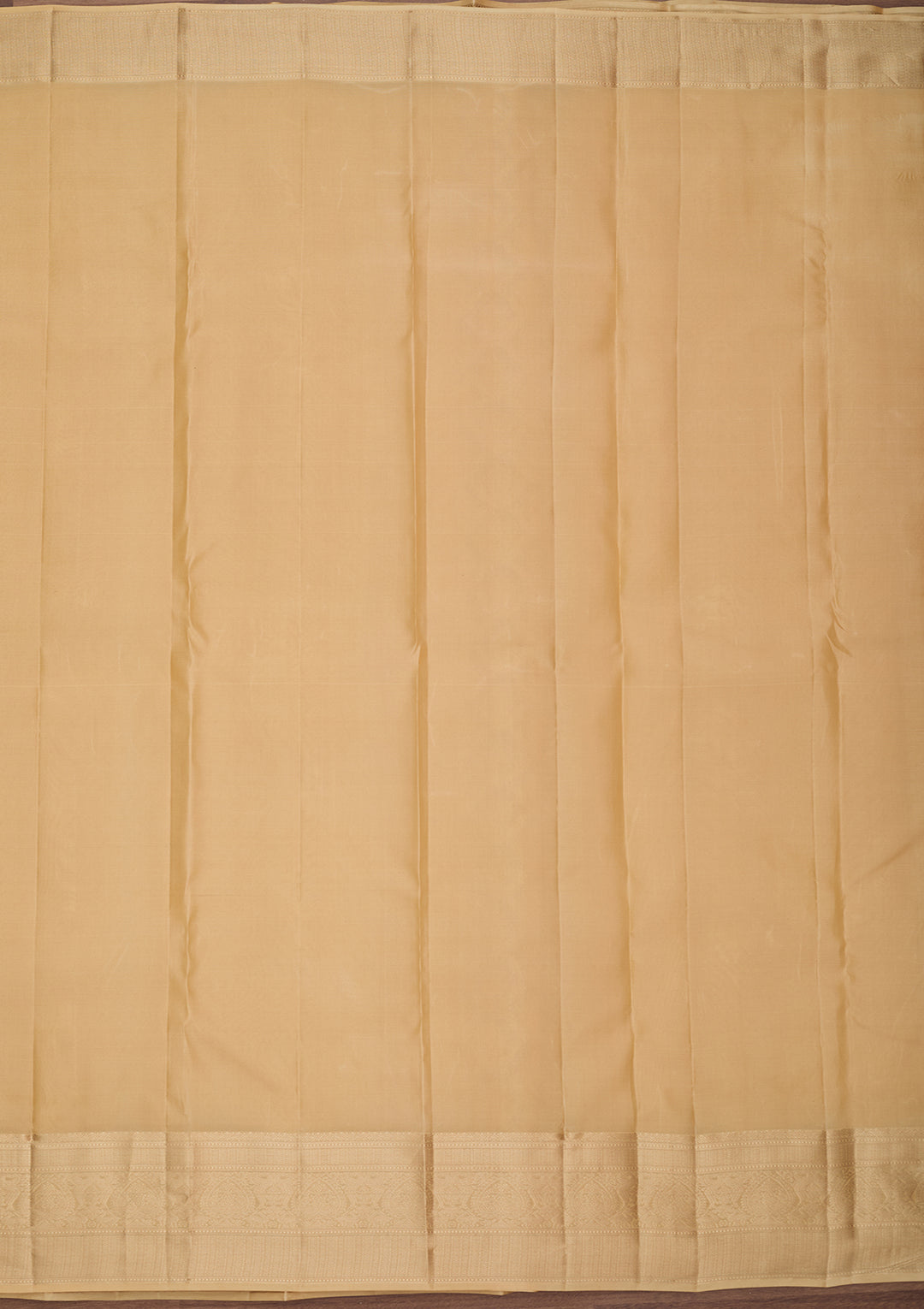 Beige Silk Jaal Gold Zariwork Saree With Matching Blouse Piece