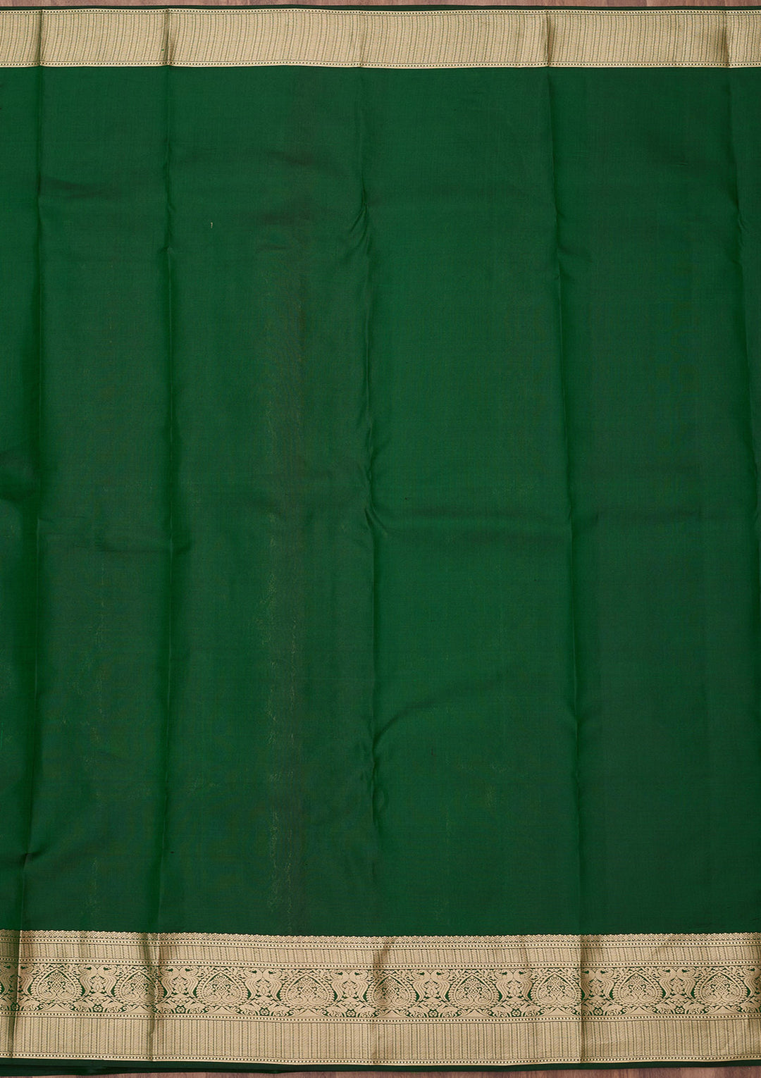 Bottle Green Zariwork (Gold) Silk Silk_Saree