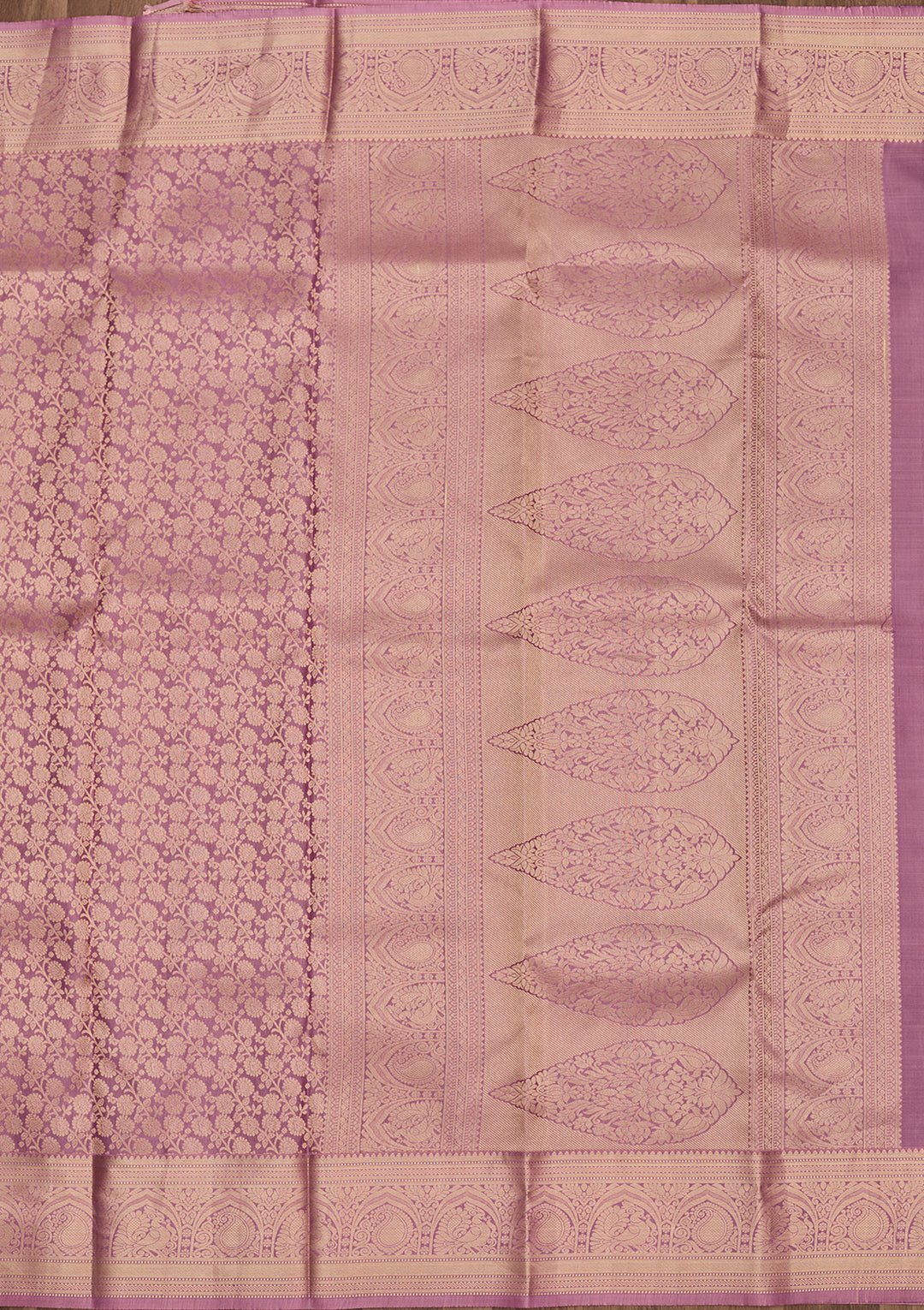 Onion Pink Silk Jaal Saree With Matching Blouse Piece