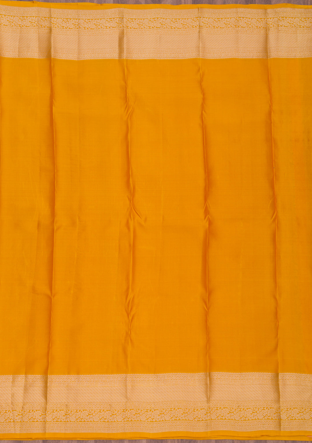Mustard Silk Jaal Gold Zariwork Saree With Matching Blouse Piece