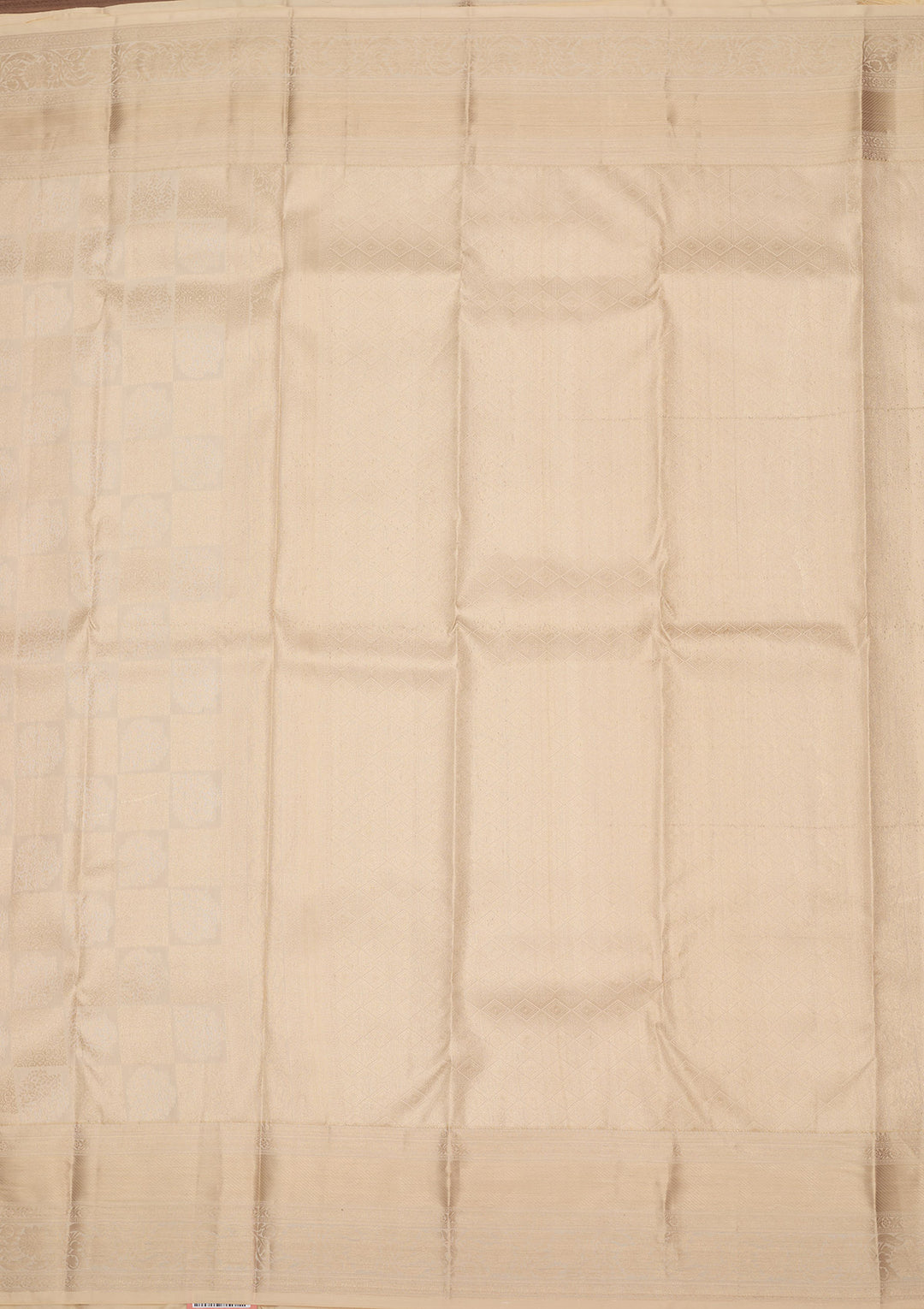 Cream Zariwork Pure Silk Saree