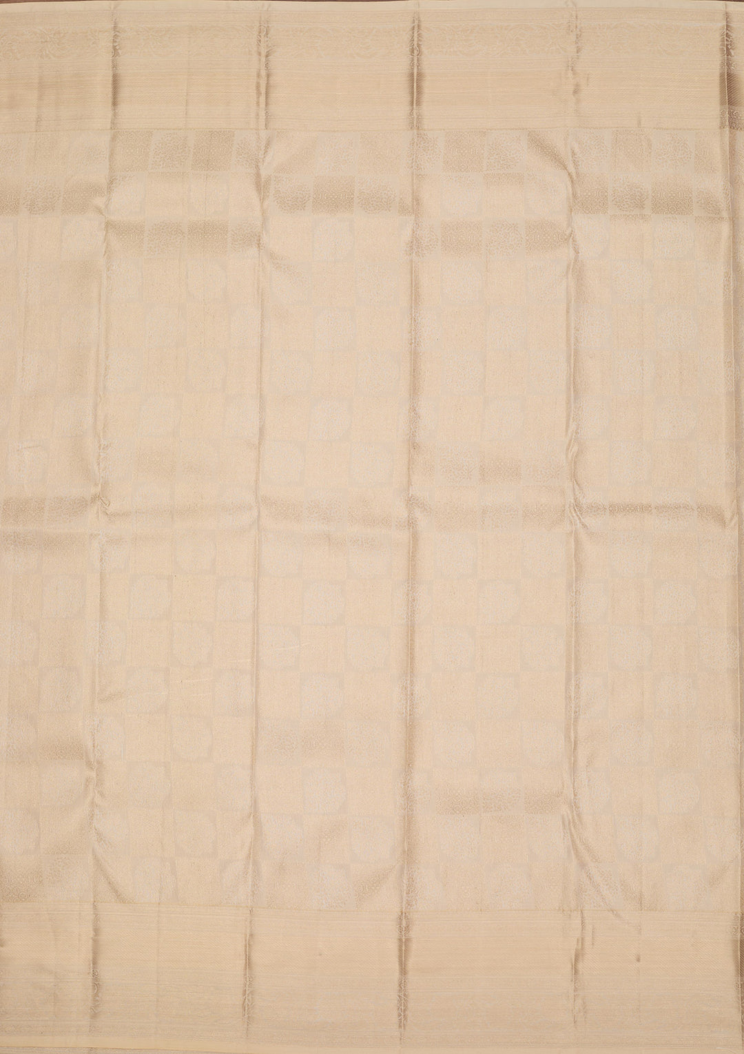 Cream Zariwork Pure Silk Saree