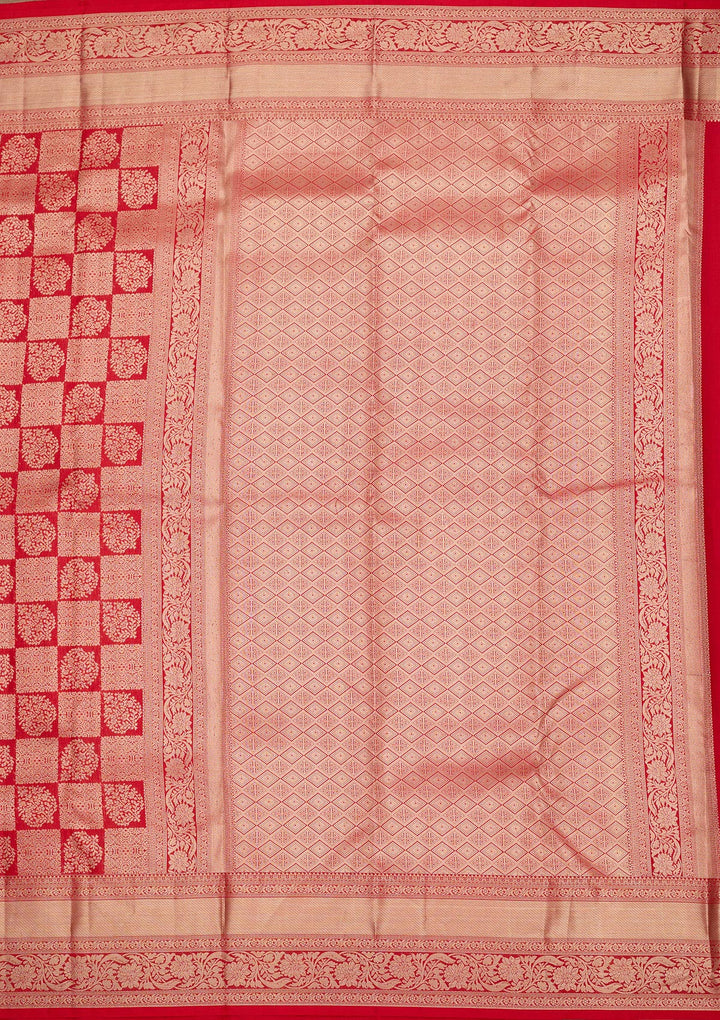 Red Zariwork Pure Silk Saree
