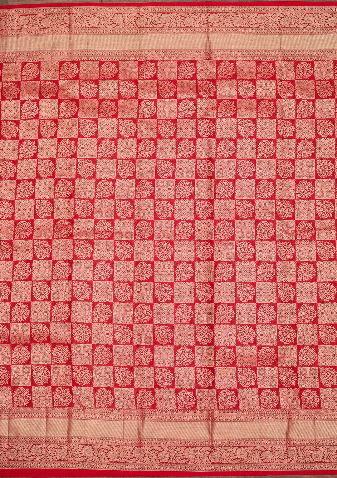 Red Zariwork Pure Silk Saree