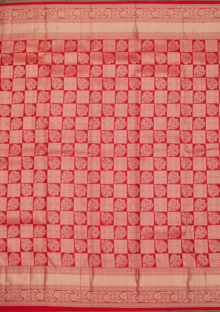 Red Zariwork Pure Silk Saree