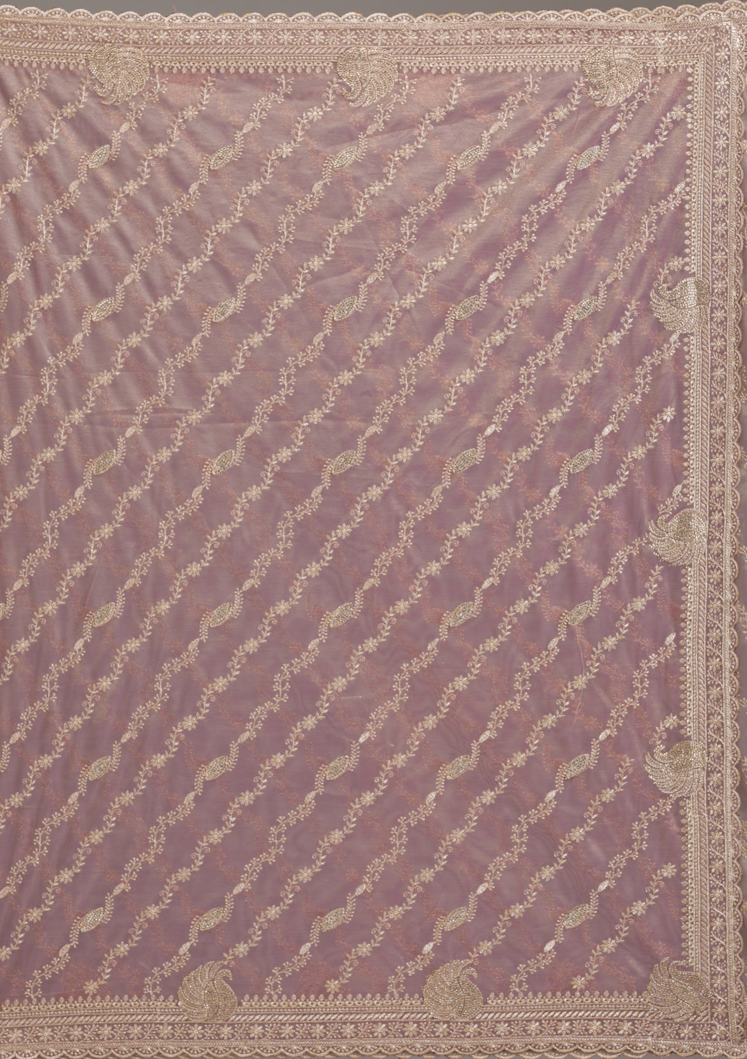 Purple Zariwork Art Silk Saree