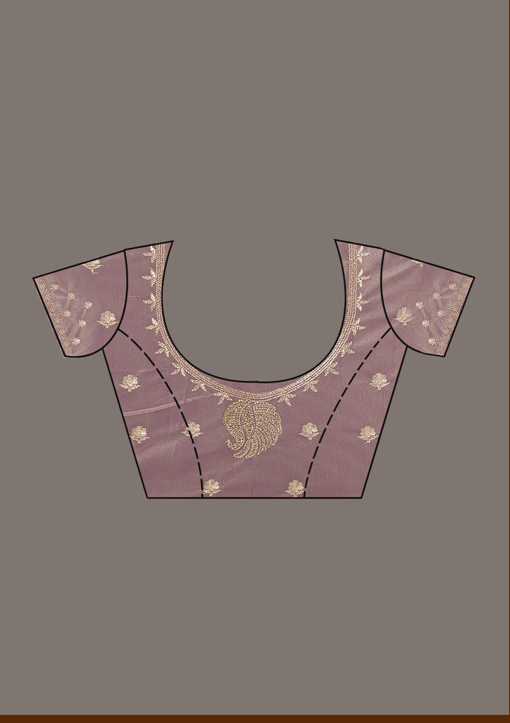 Purple Zariwork Art Silk Saree