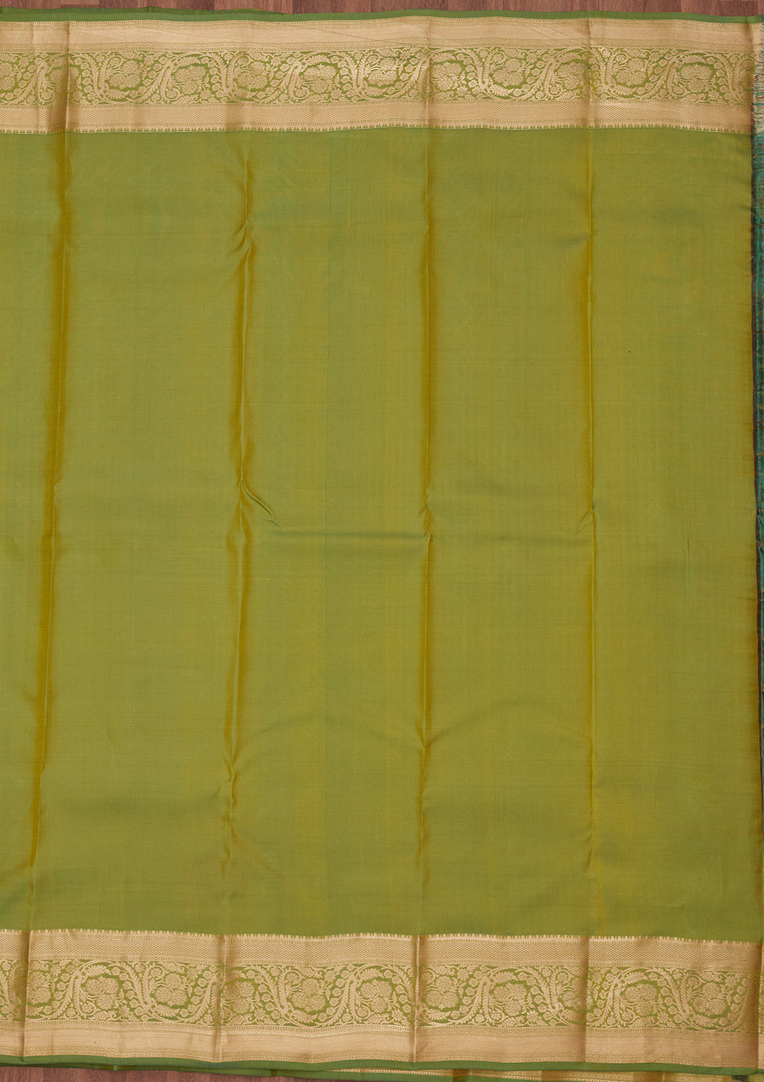 Pista Green Zariwork (Gold) Silk Saree