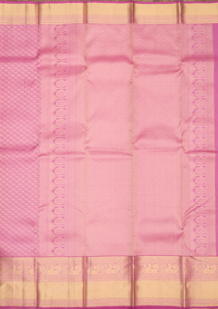 Mauve Zariwork Pure Silk Saree