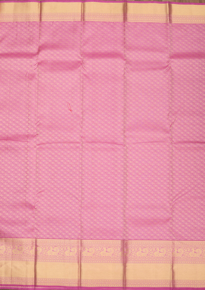 Mauve Zariwork Pure Silk Saree