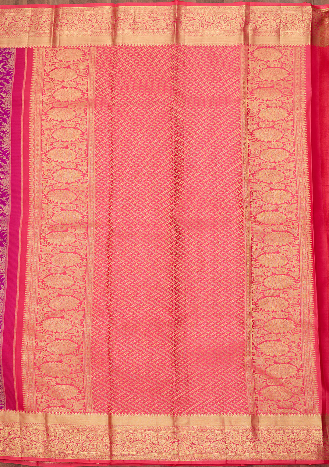 Wine Pure Silk Jaal Saree With Matching Blouse Piece