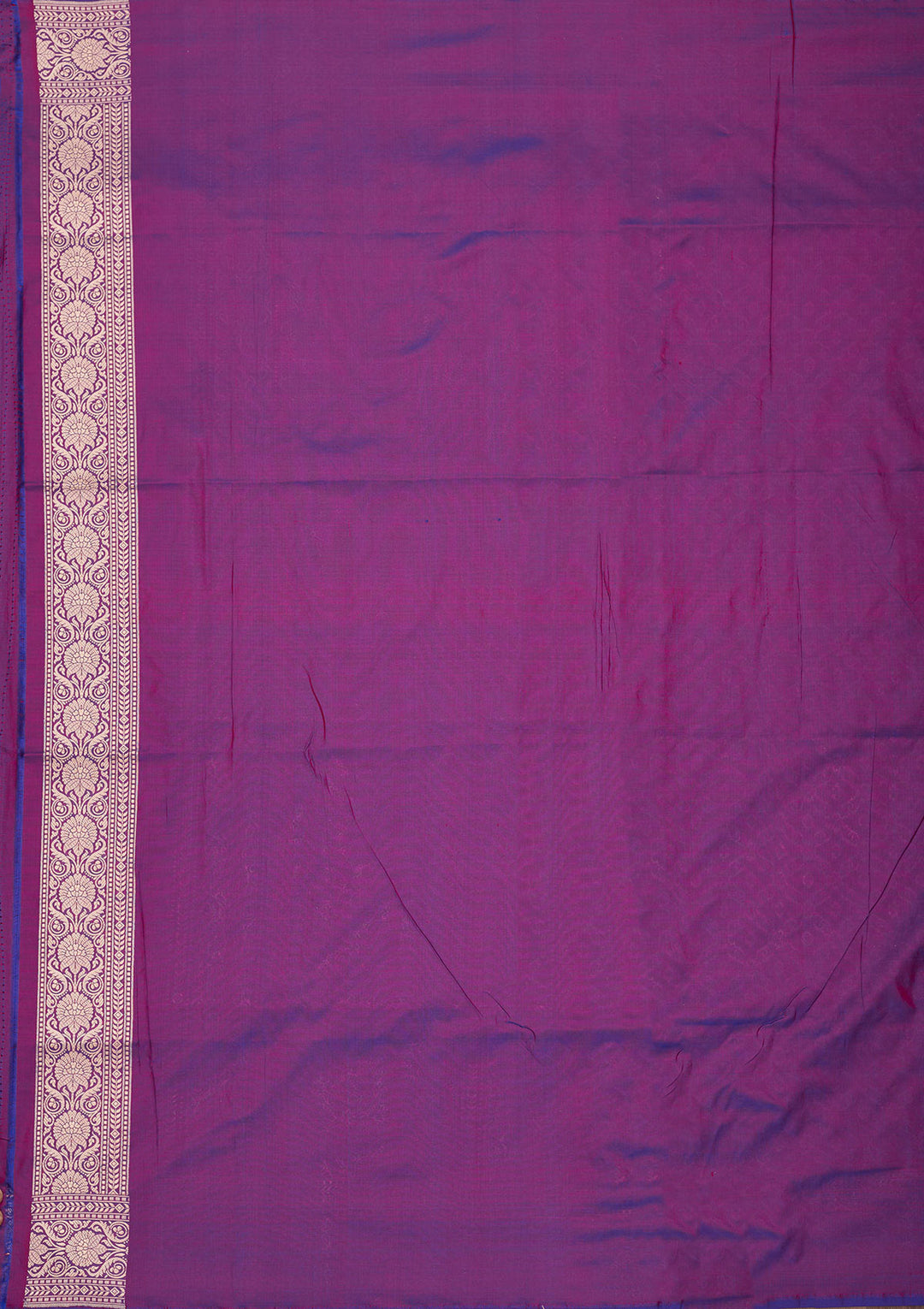 Purple Silk Jaal Zariwork Saree With Matching Blouse Piece