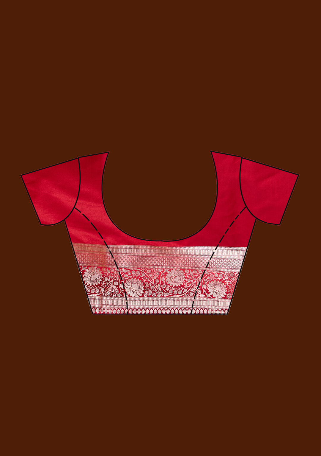 Maroon Silk Jaal Silver Zariwork Saree With Matching Blouse Piece