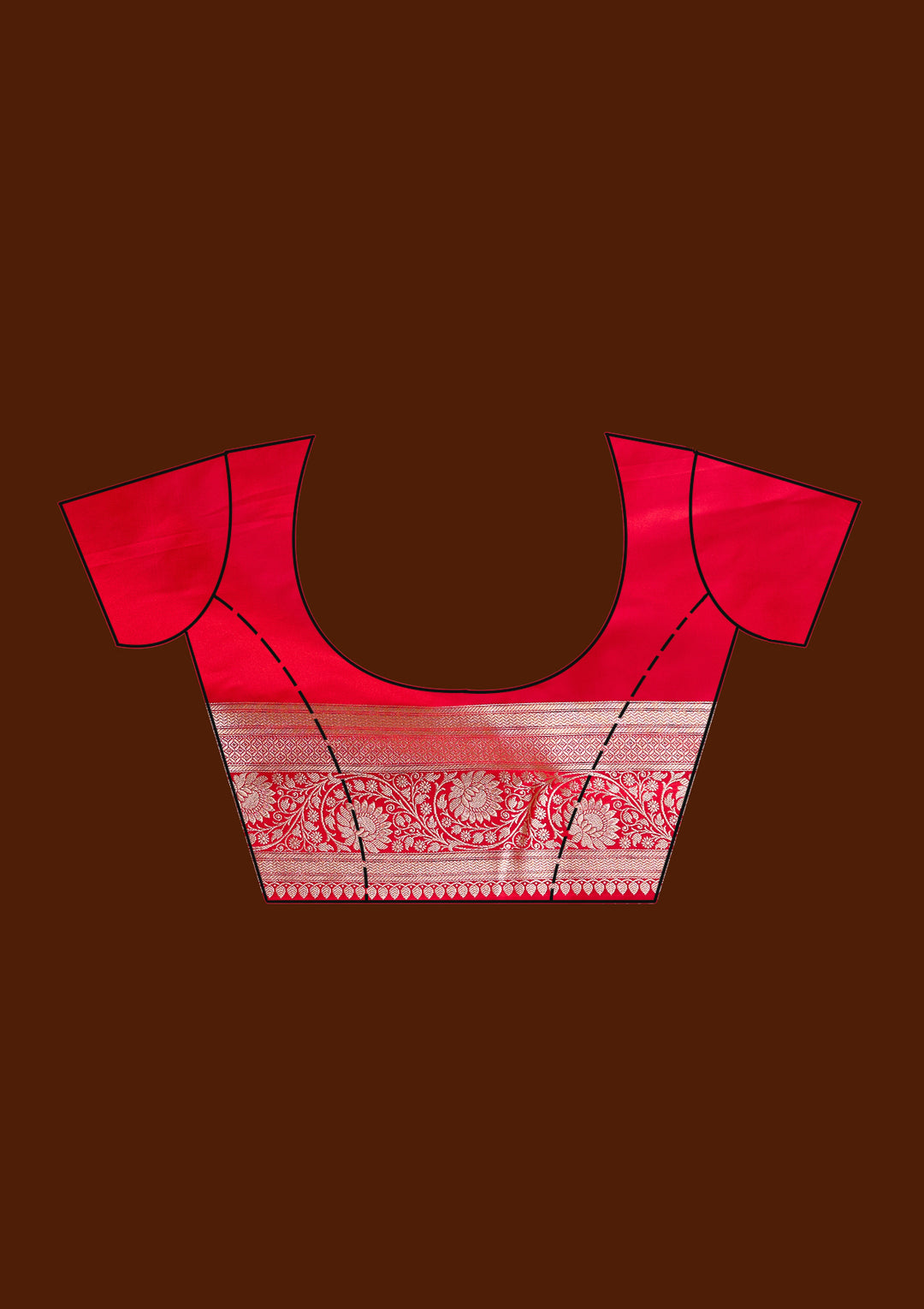 Red Silk Jaal Silver Zariwork Saree With Matching Blouse Piece
