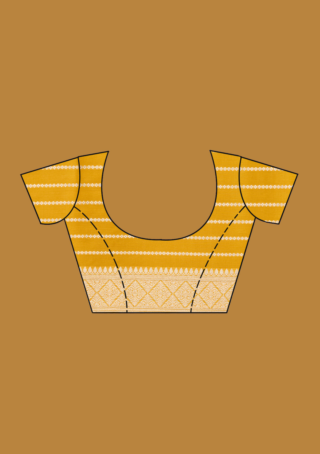 Mustard Zariwork (Gold) Silk Saree