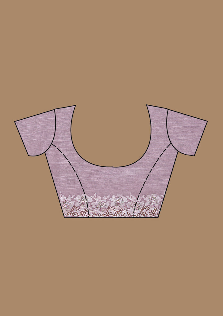 Lavender Stonework Tissue Saree