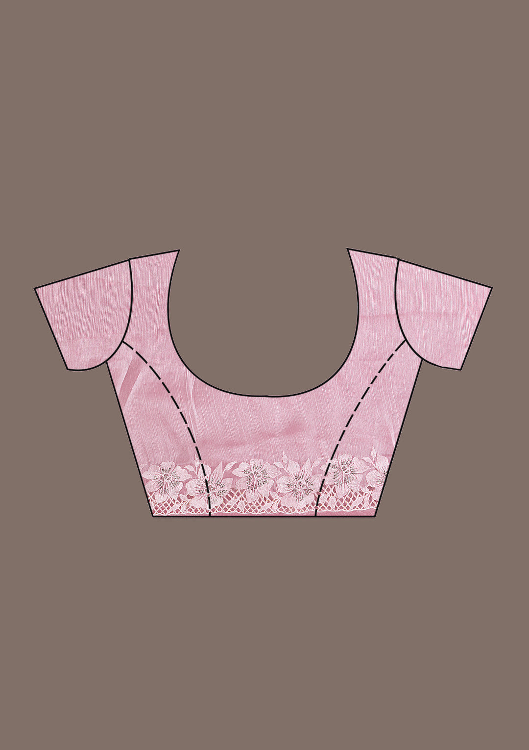 Pink Stonework Tissue Saree