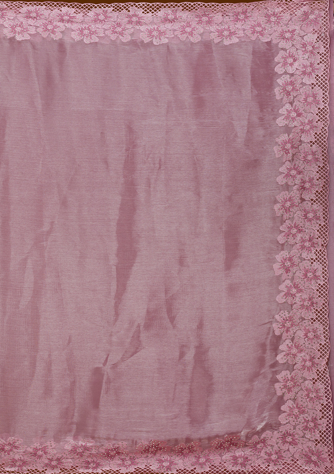 Mauve Stonework Tissue Saree