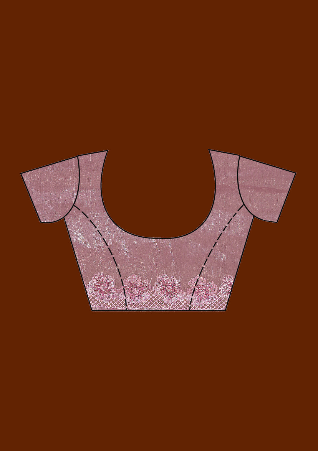 Mauve Stonework Tissue Saree