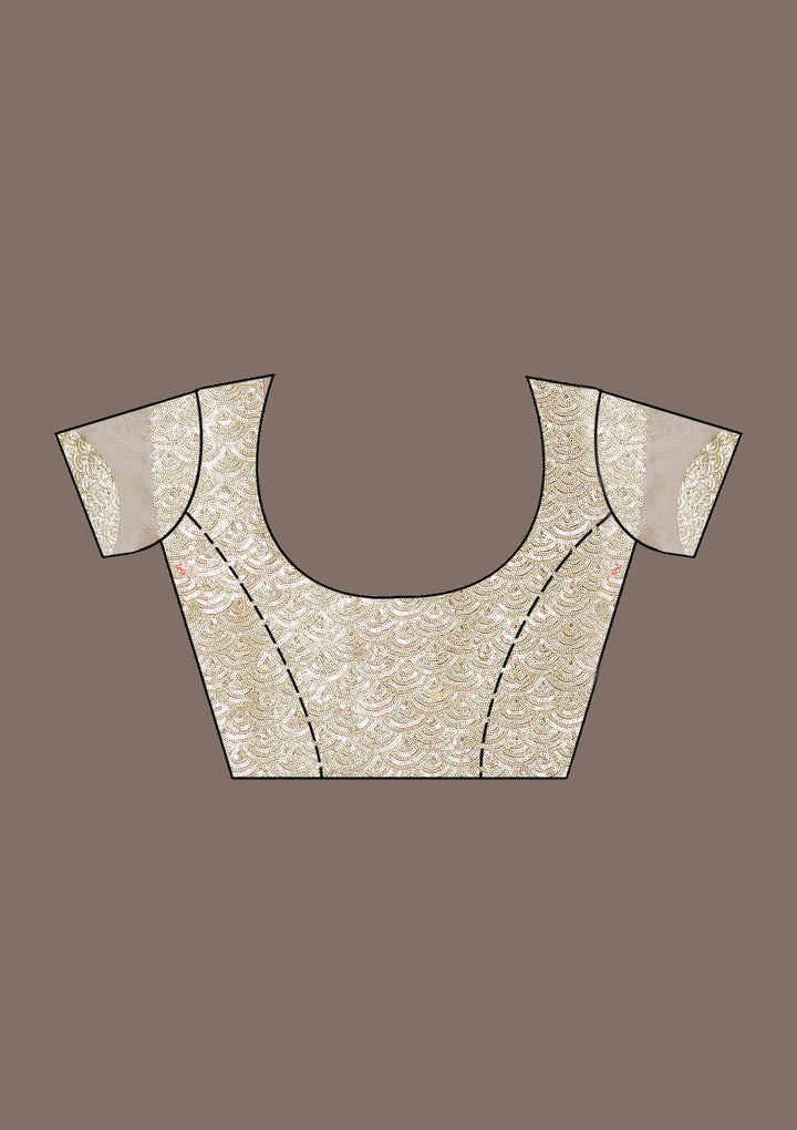 Lavender Sequins Tissue Saree