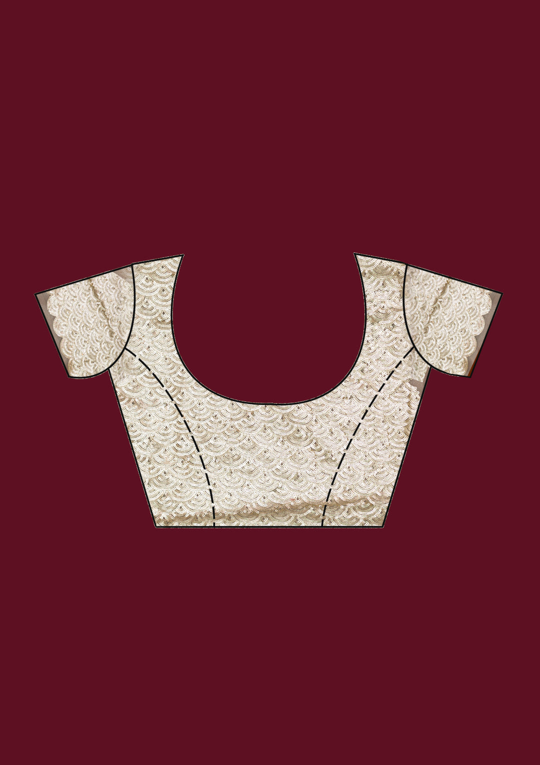 Sea Green Sequins Tissue Saree