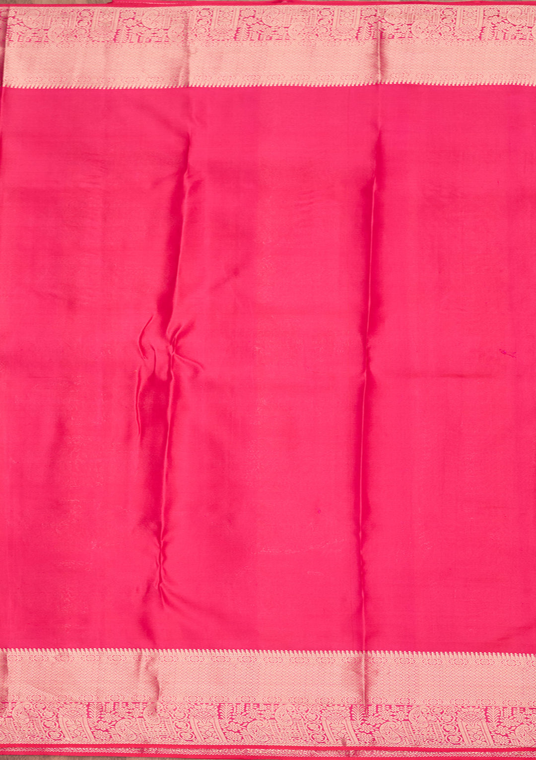 Rani Pink Silk Jaal Saree With Matching Blouse Piece