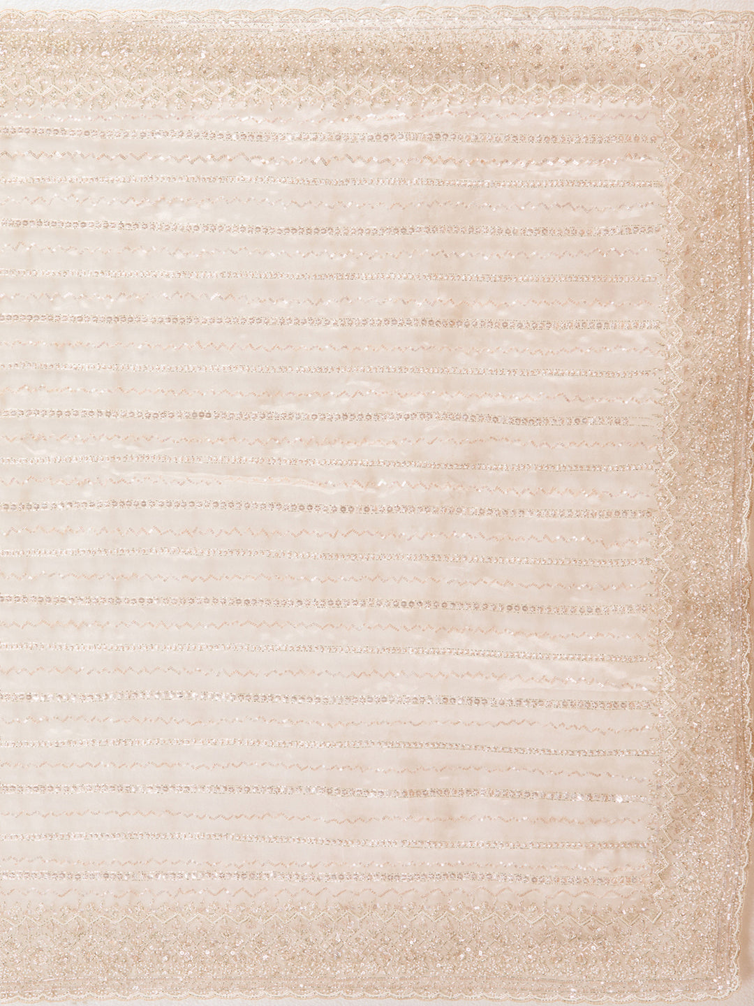 Off White Sequins Net Saree