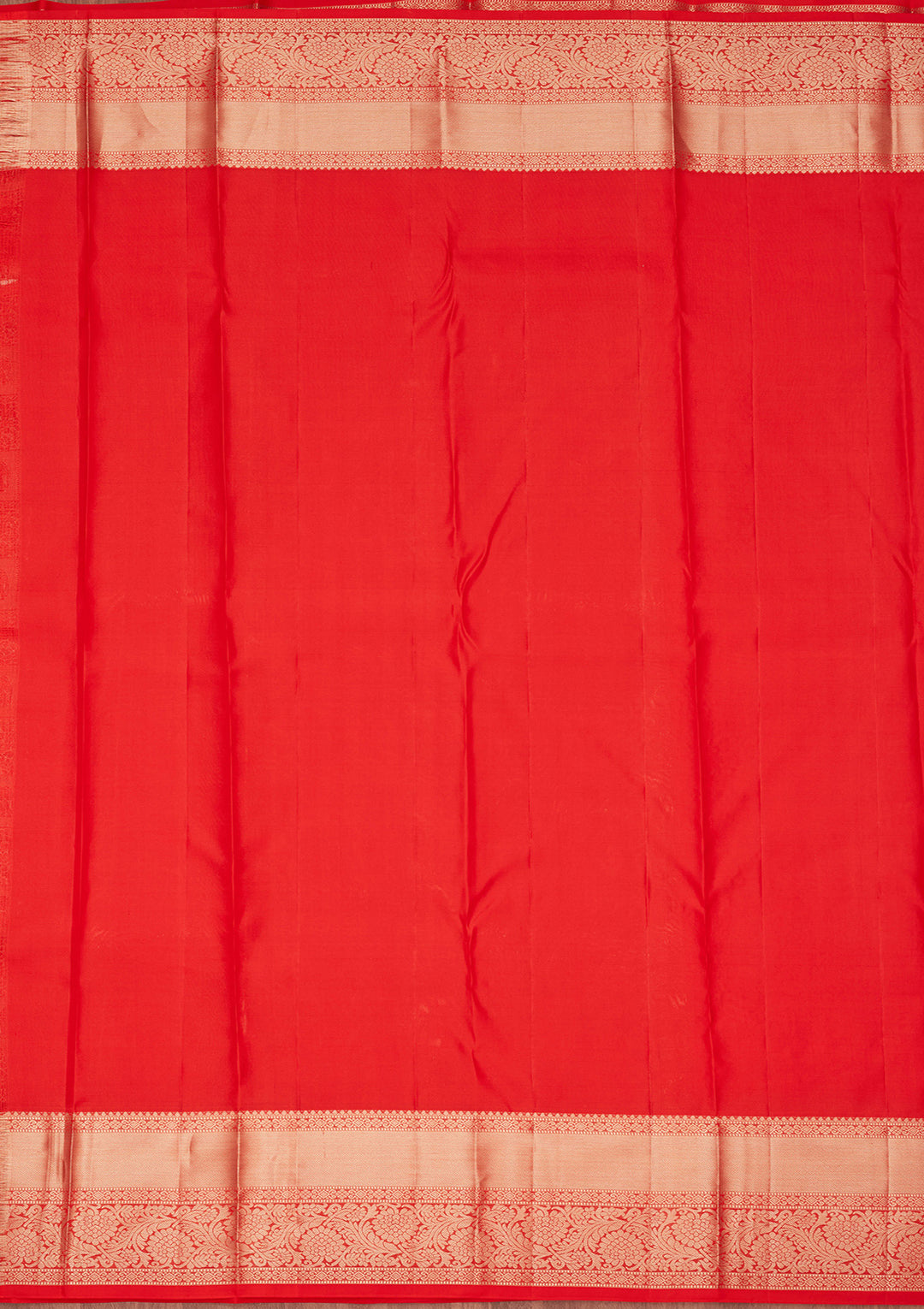 Rust Pure Silk Jaal Zariwork Saree With Matching Blouse Piece