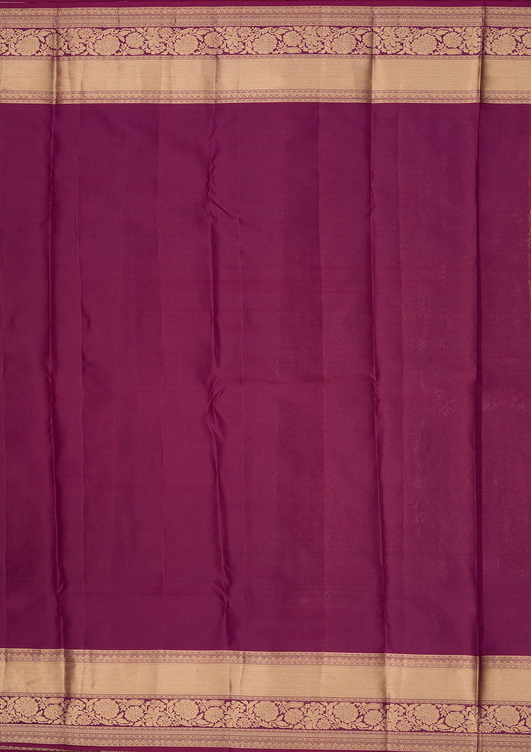 Wine Silk Jaal Gold Zariwork Saree With Matching Blouse Piece