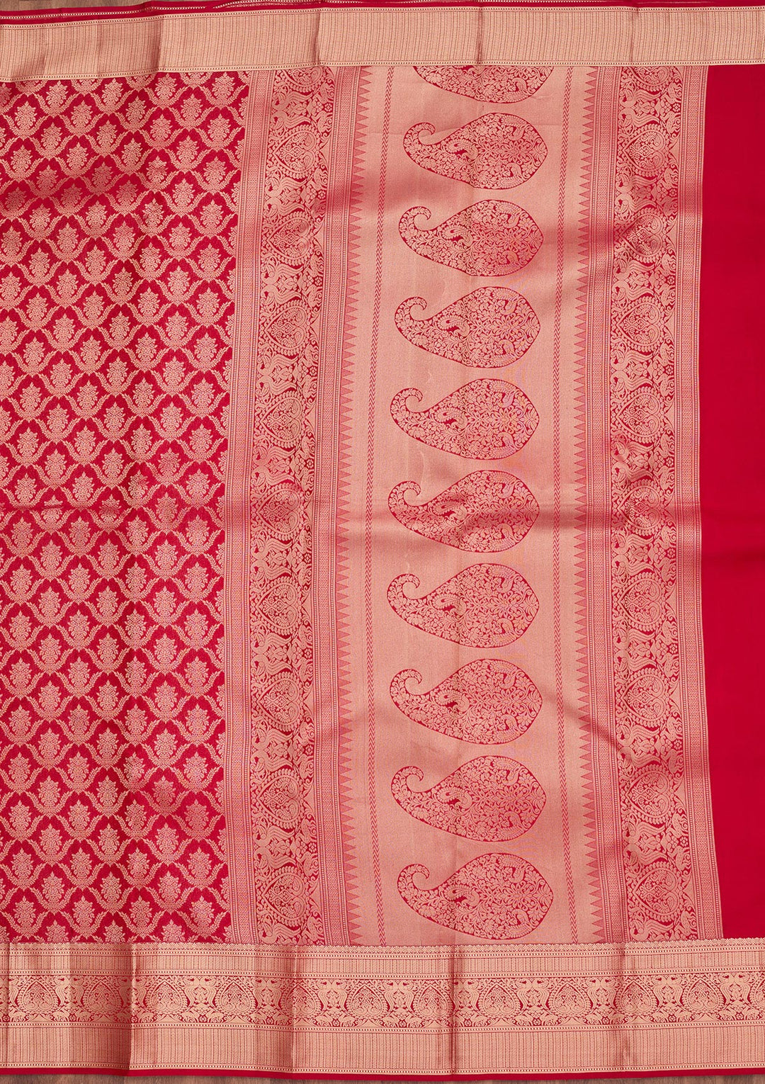 Maroon Silk Jaal Saree With Matching Blouse Piece