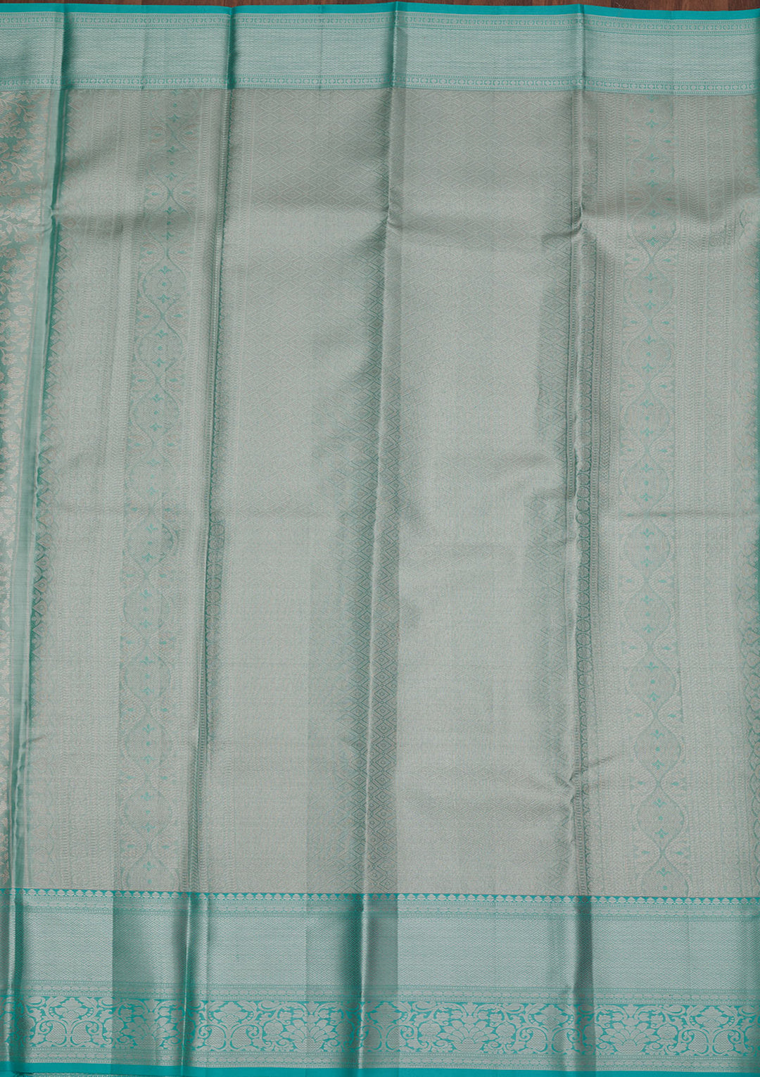 Sky Blue Zariwork Pure Silk Saree