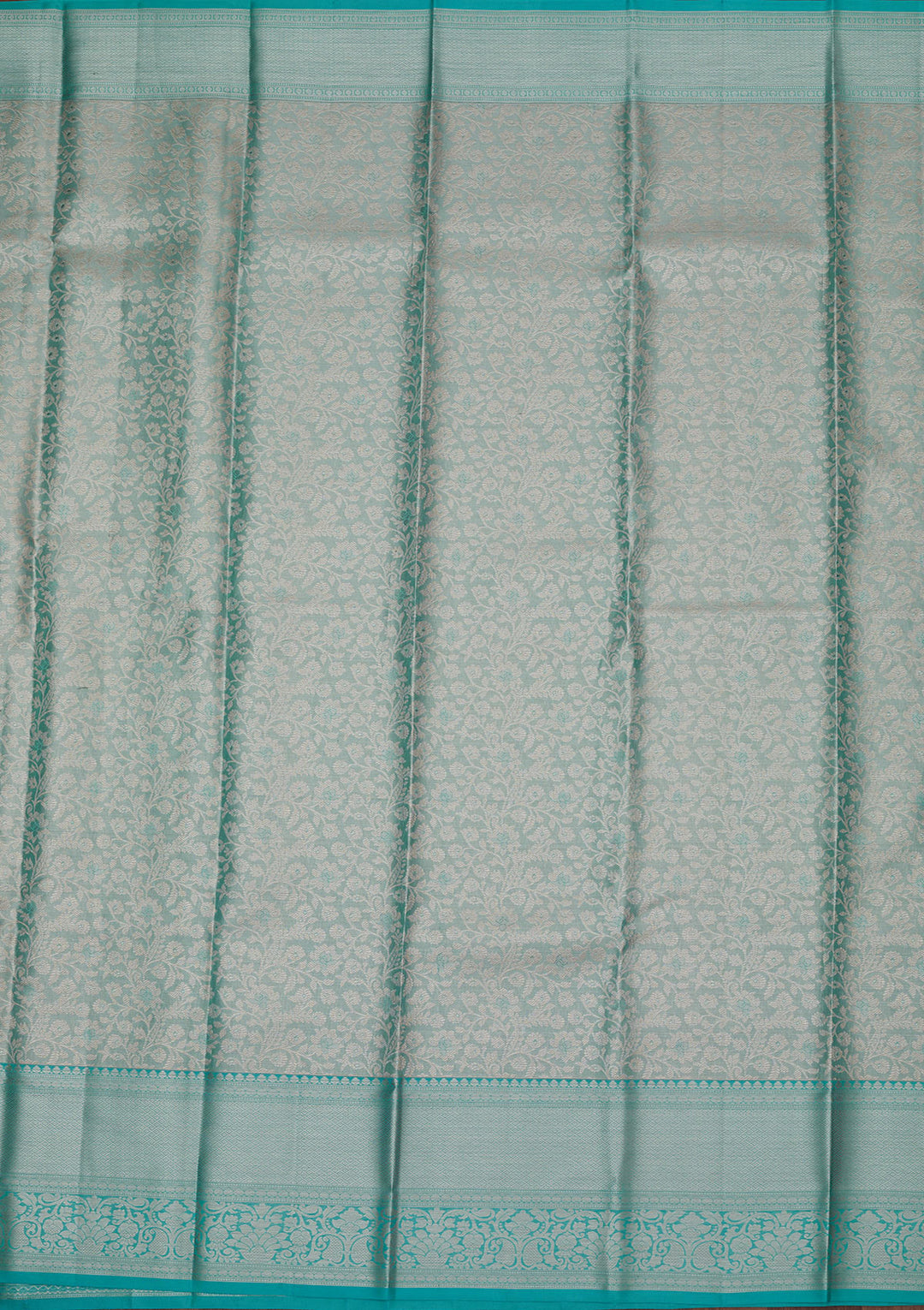 Sky Blue Zariwork Pure Silk Saree