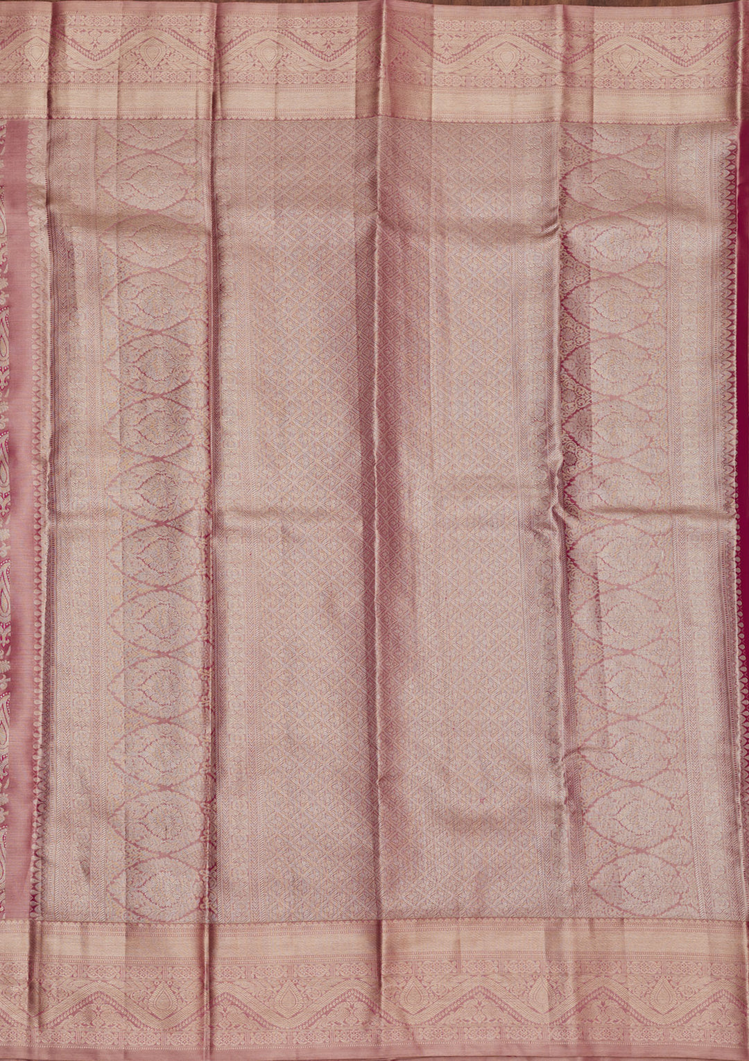Rani Pink Zariwork Pure Silk Saree