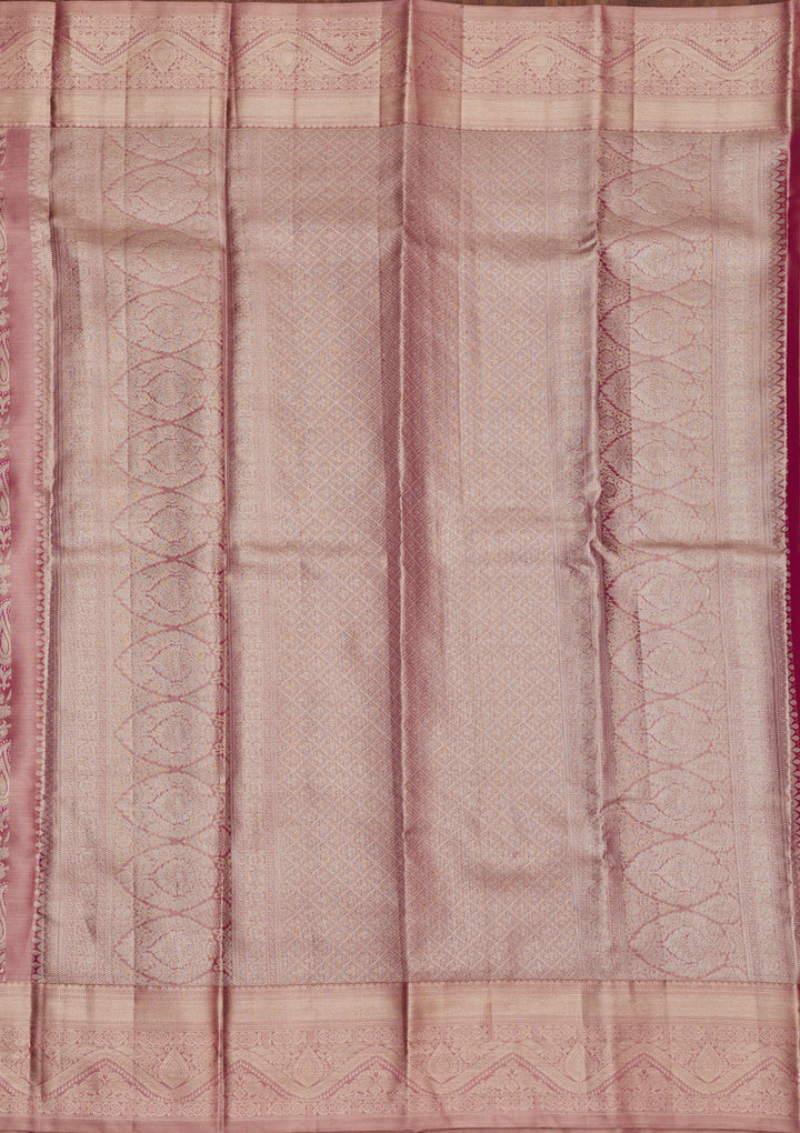 Rani Pink Zariwork Pure Silk Saree
