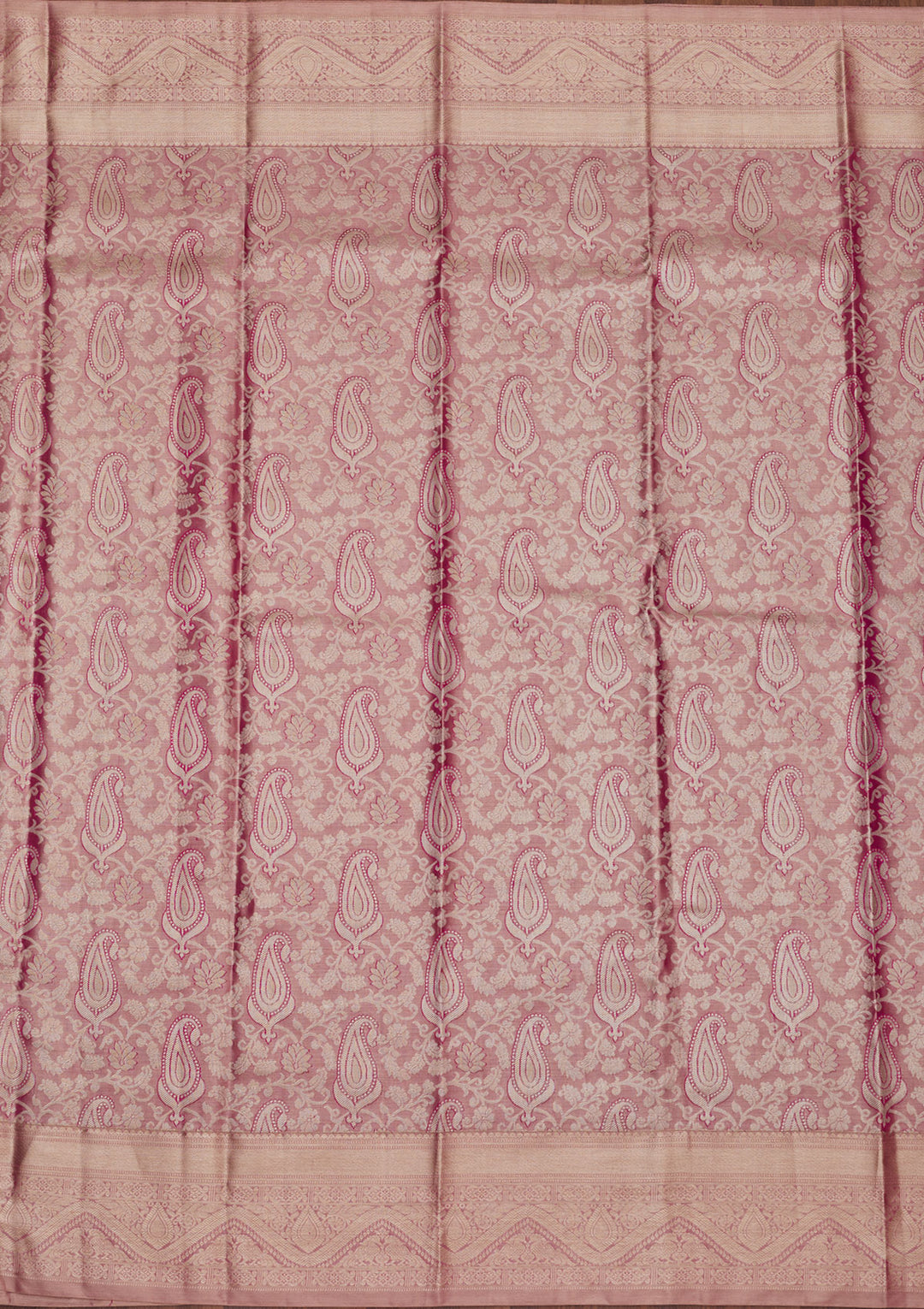 Rani Pink Zariwork Pure Silk Saree