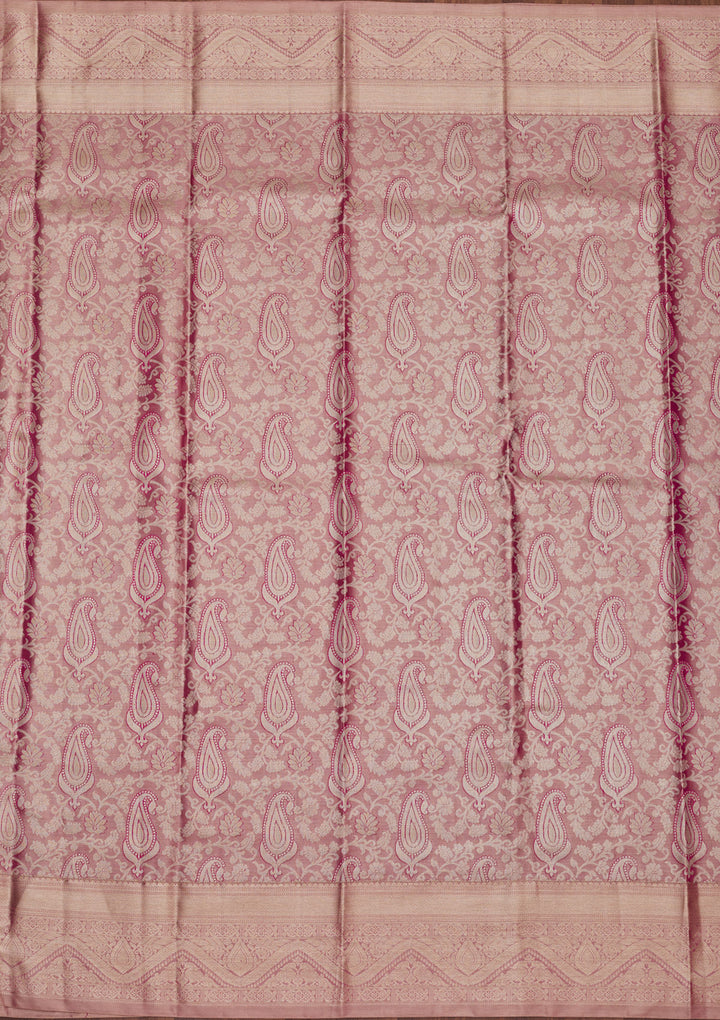 Rani Pink Zariwork Pure Silk Saree
