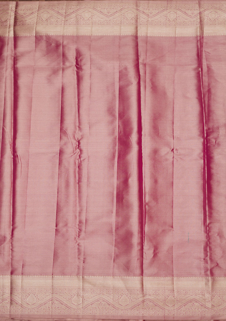 Rani Pink Zariwork Pure Silk Saree