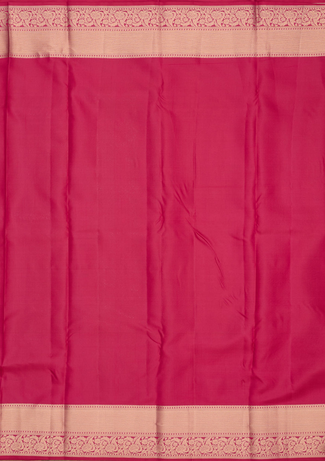 Rani Pink Pure Silk Jaal Zariwork Saree With Matching Blouse Piece