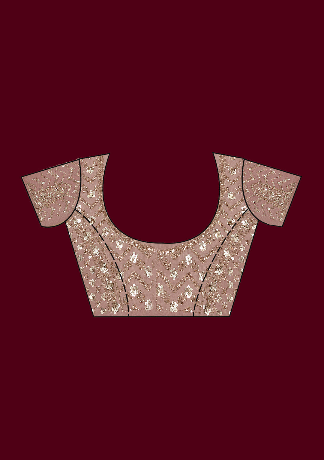 Mauve Stonework Net Saree