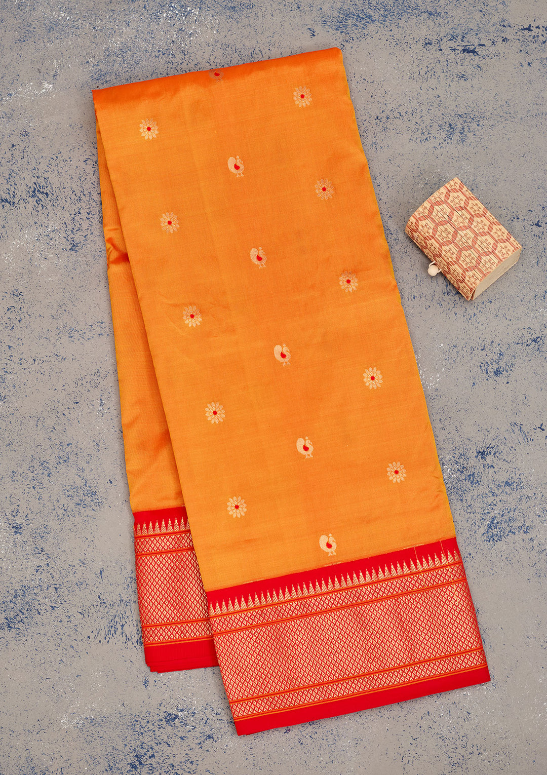 Mustard Zariwork Pure Silk Saree