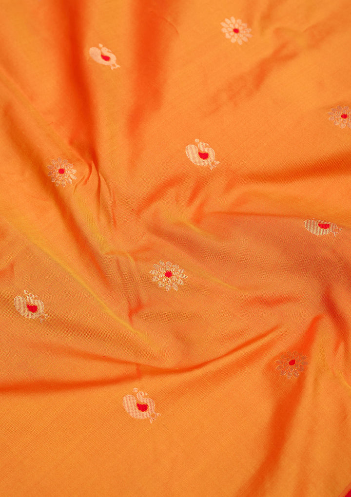 Mustard Zariwork Pure Silk Saree