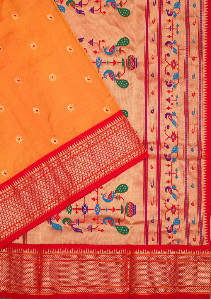 Mustard Zariwork Pure Silk Saree