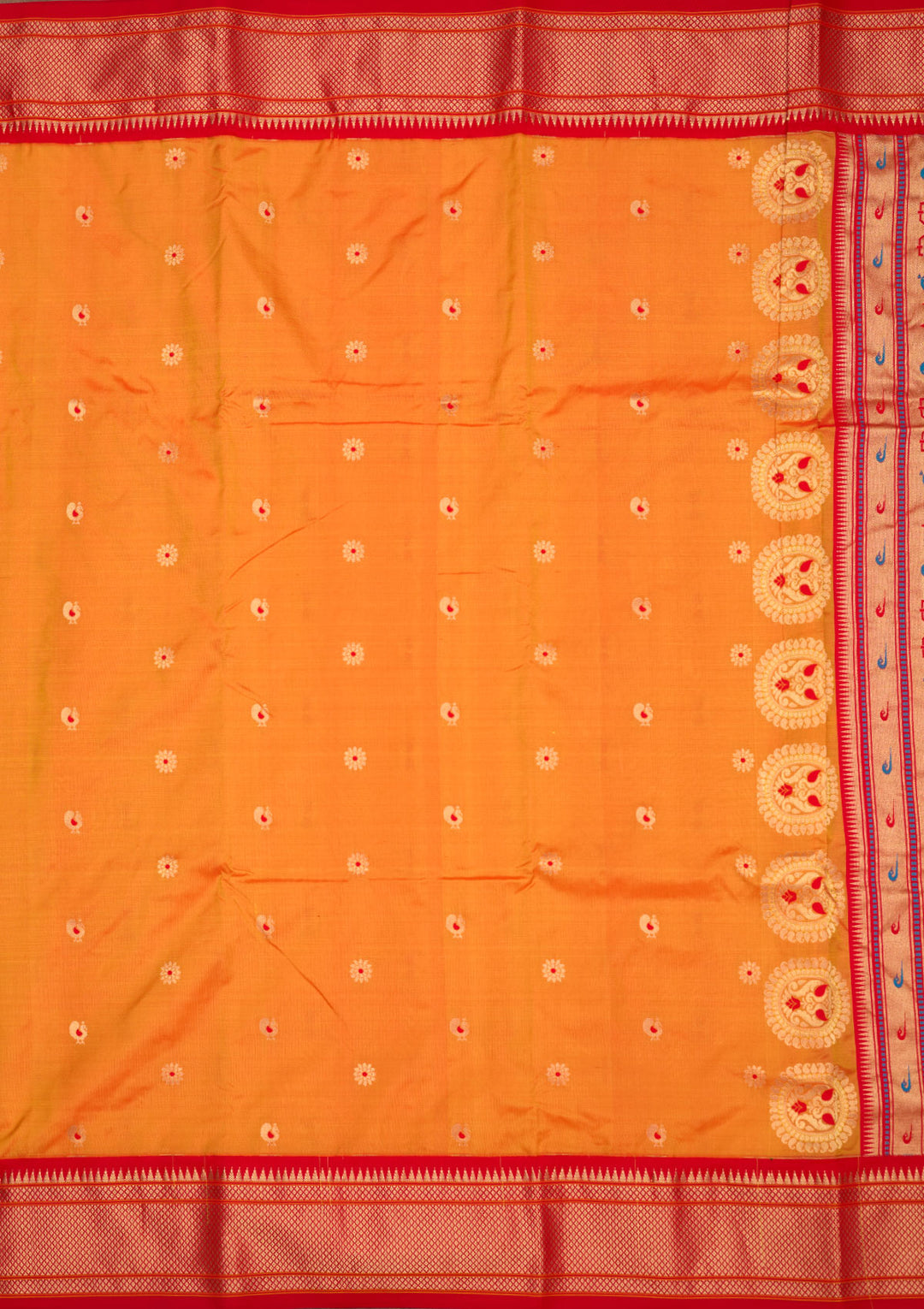 Mustard Zariwork Pure Silk Saree
