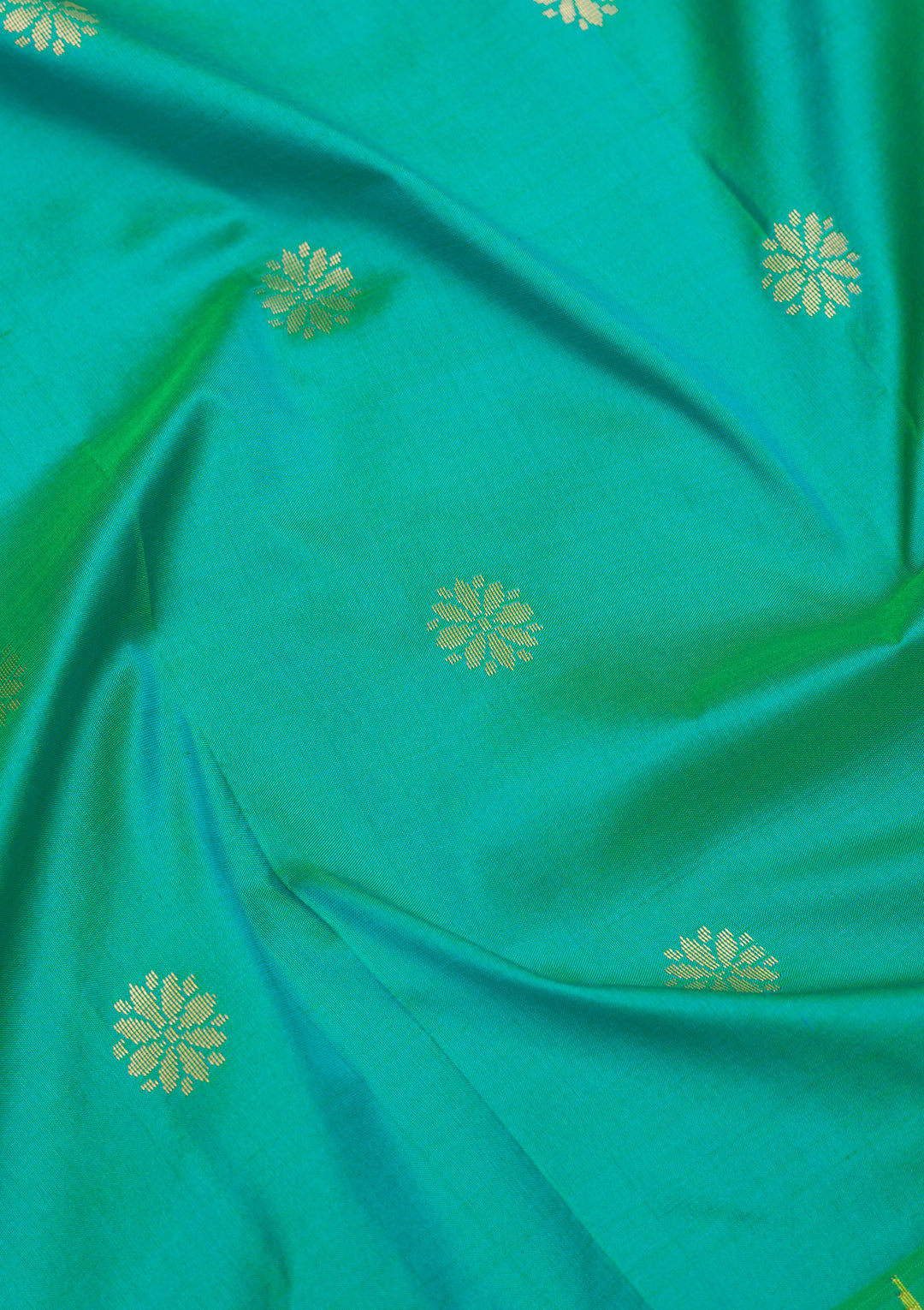 Rama Green Zariwork Pure Silk Saree
