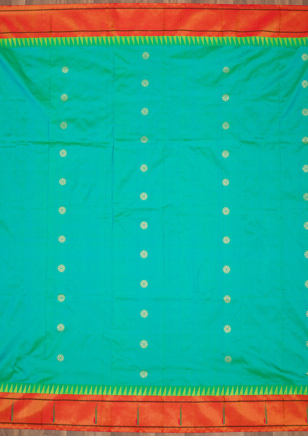 Rama Green Zariwork Pure Silk Saree