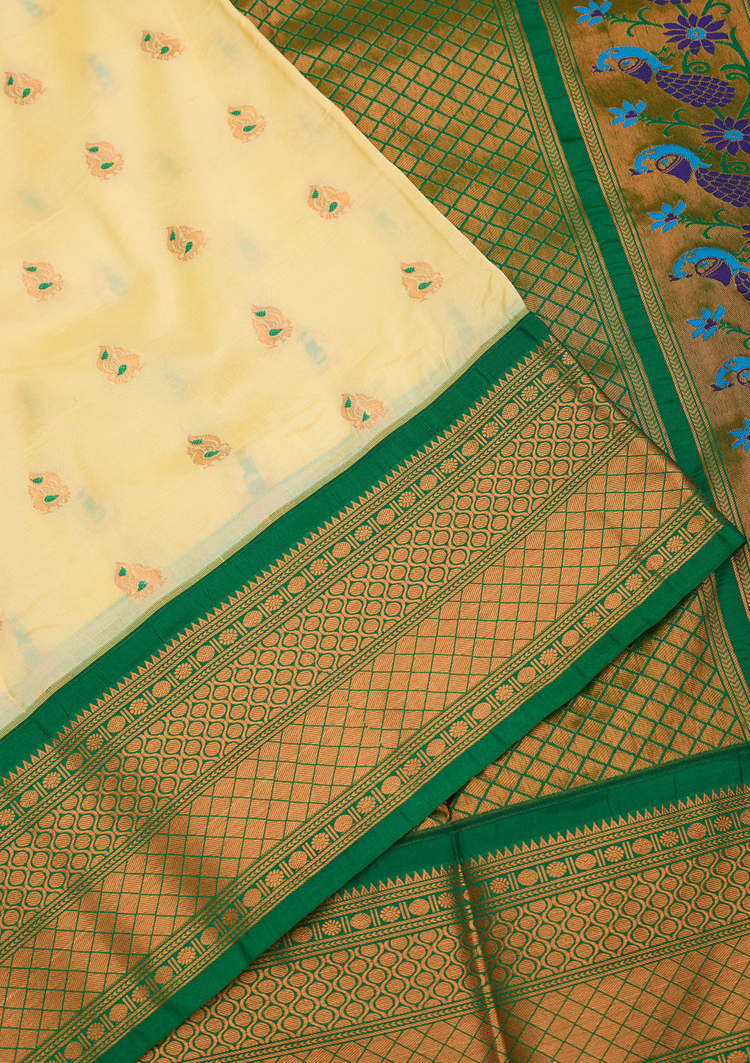 Yellow Zariwork Pure Silk Saree