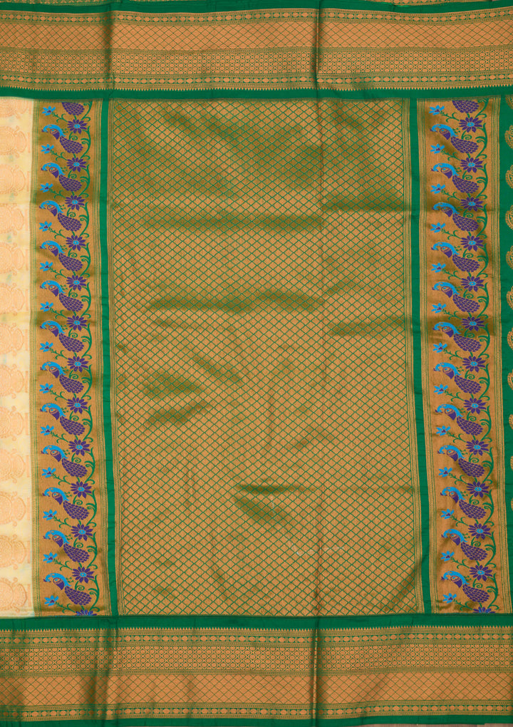 Yellow Zariwork Pure Silk Saree