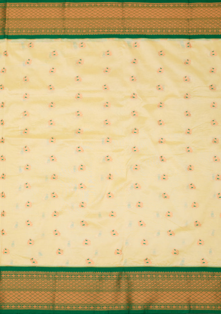 Yellow Zariwork Pure Silk Saree
