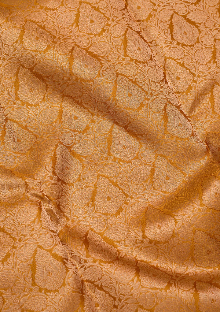 Mustard Zariwork Pure Silk Saree